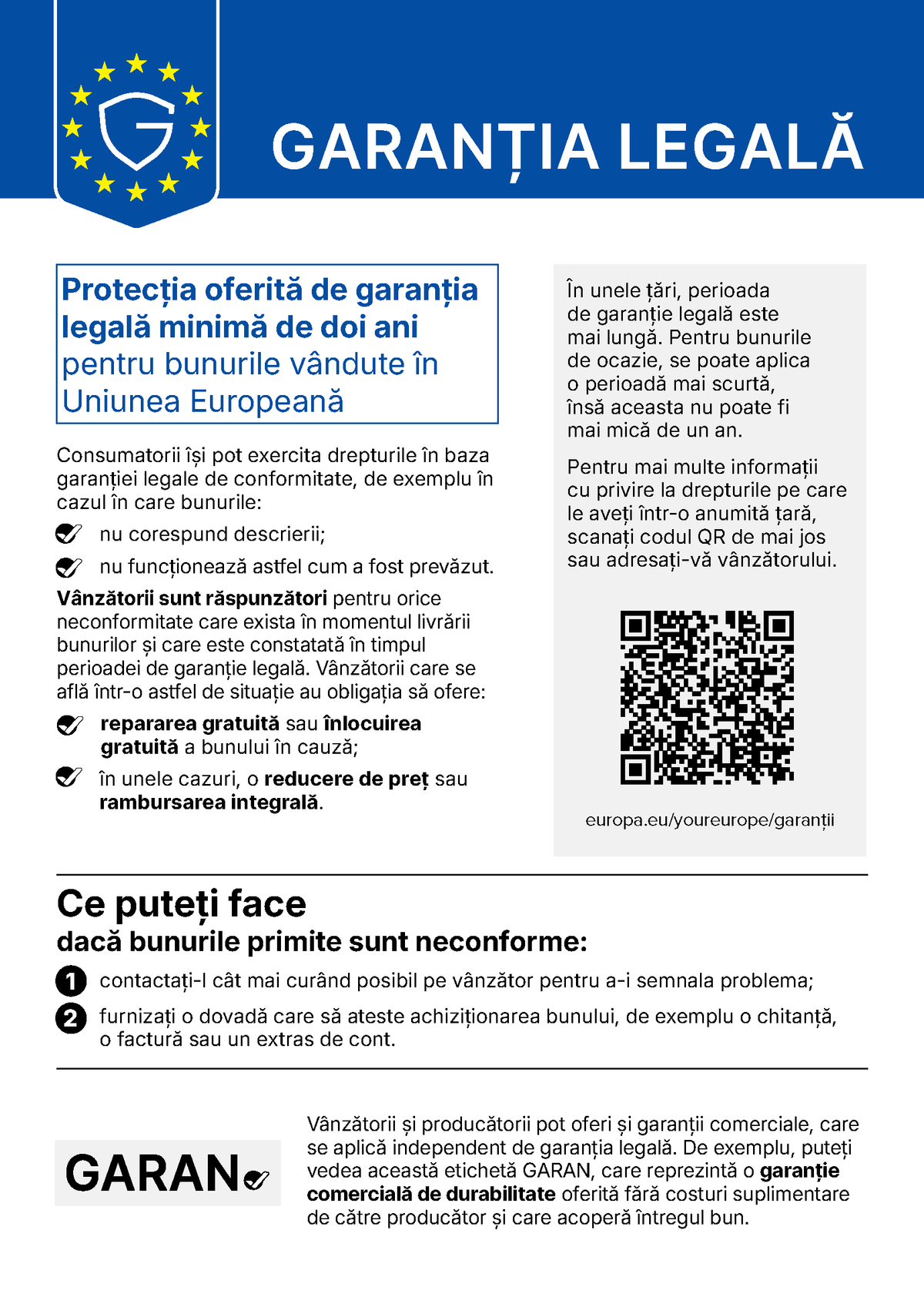 Garanția legală de conformitate